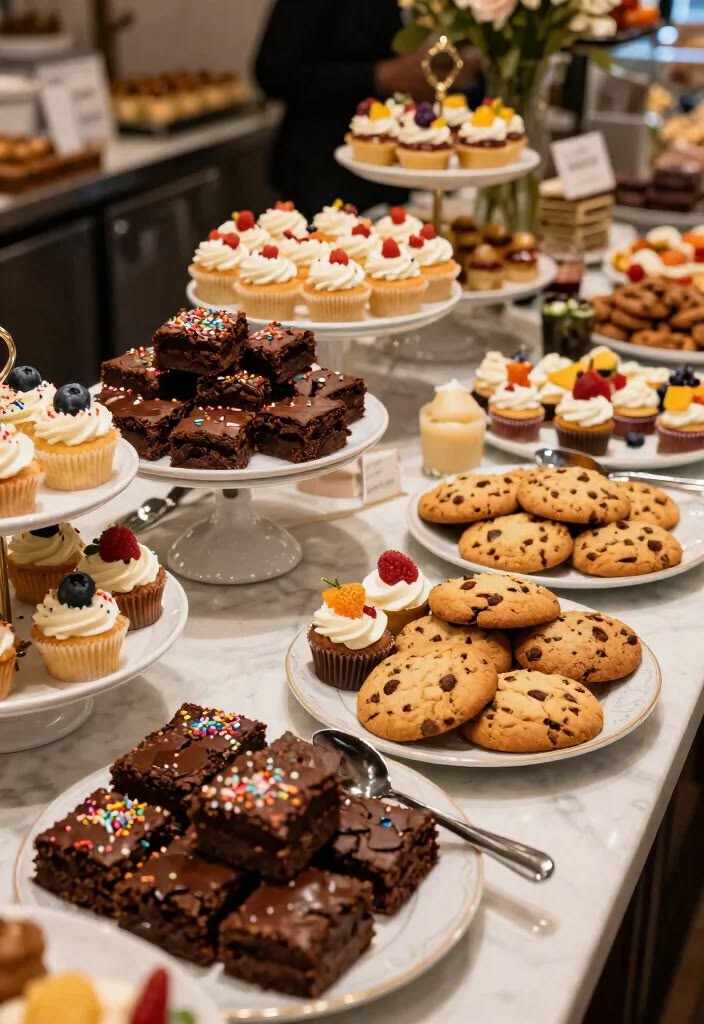 Dessert counter